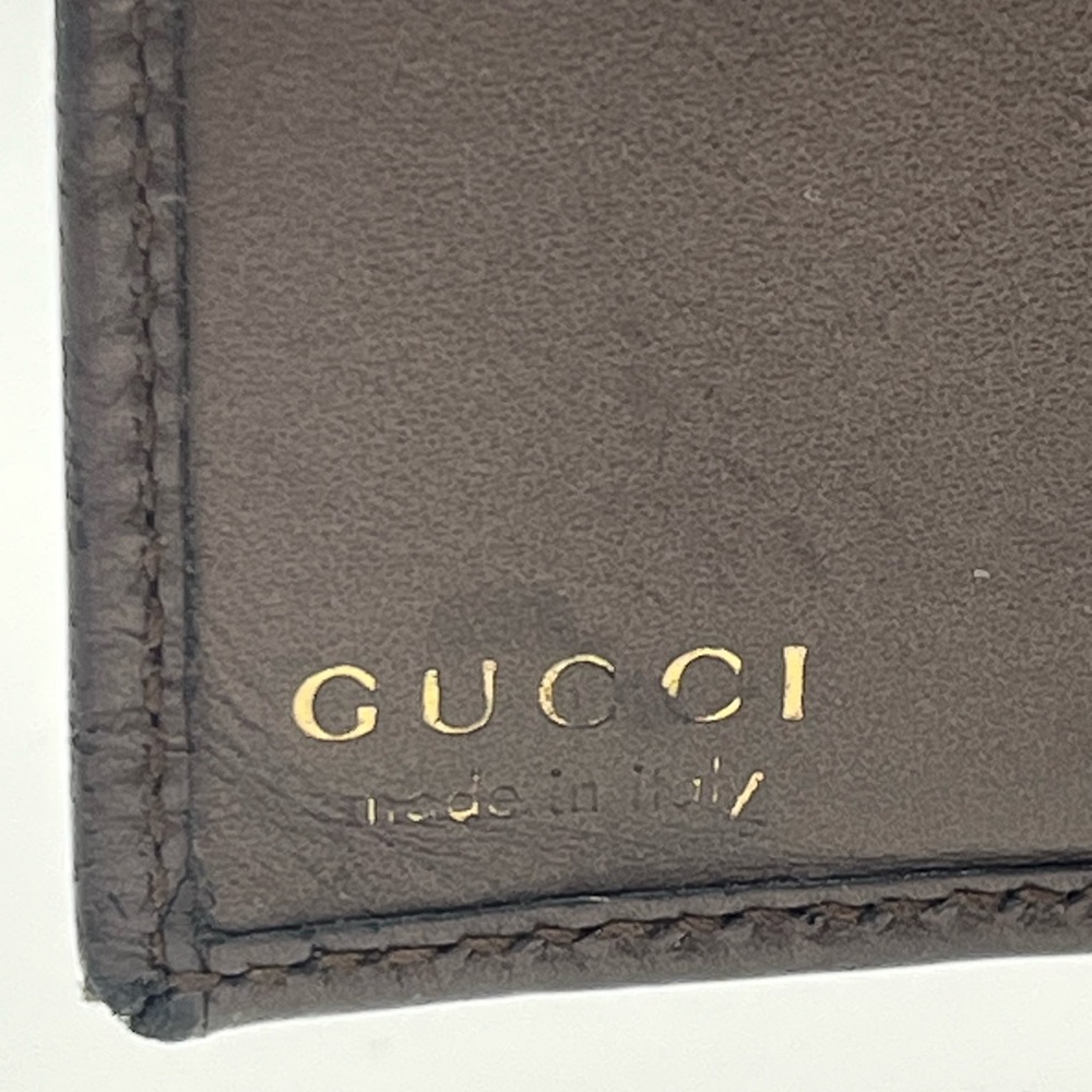 Gucci Brown Leather Wallet with Gold “G” Initial  Clip - Picture 8 of 9